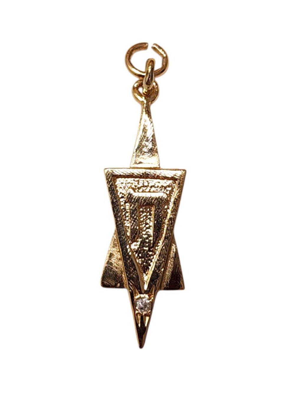 14K Yellow Gold Star of David Charm #25631